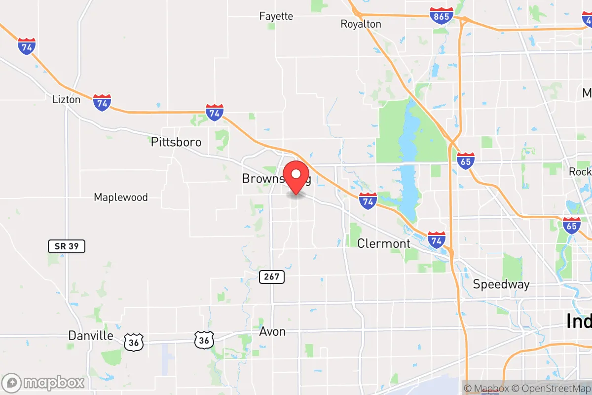 Map centered at 39.8343, -86.3834
