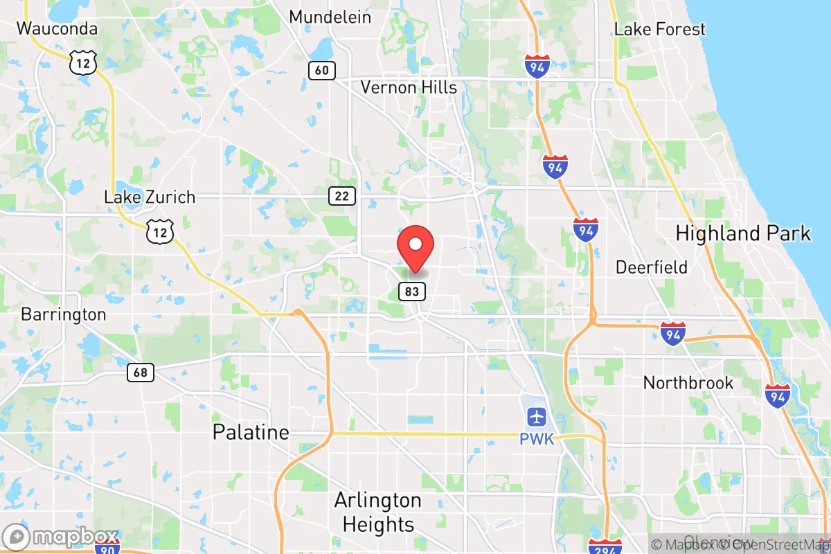 Map centered at 42.1676, -87.9616