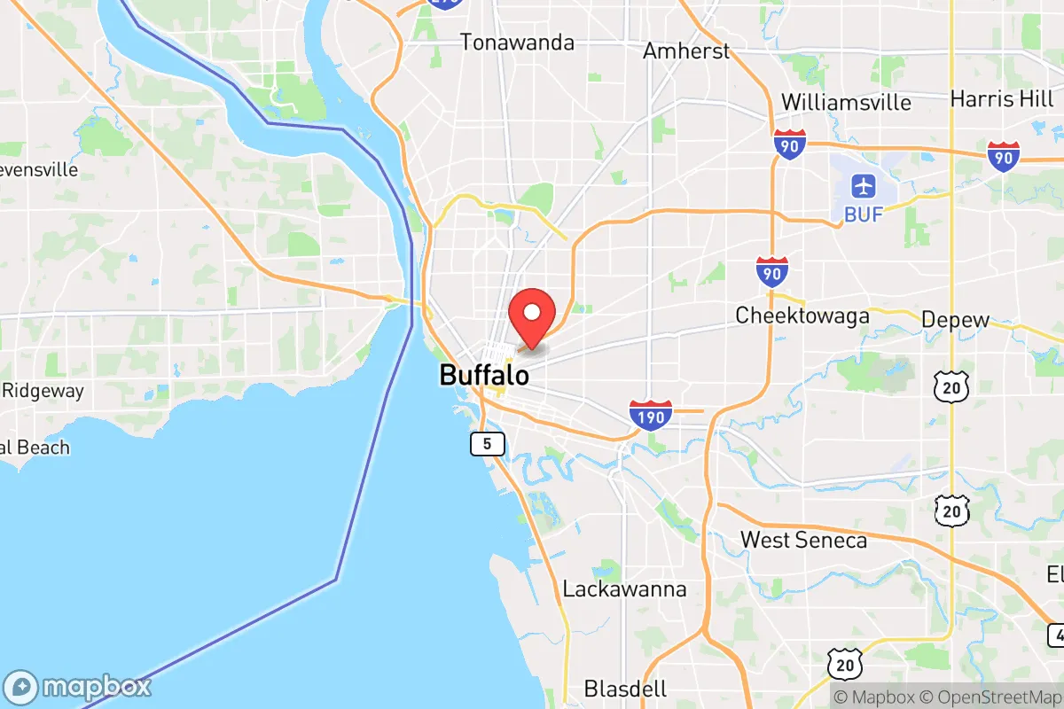 Map centered at 42.8922, -78.8594