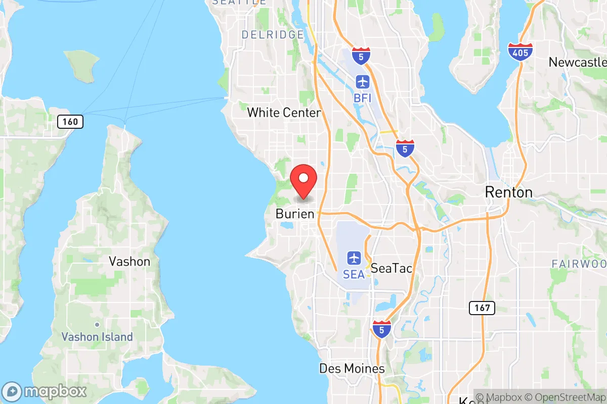Map centered at 47.4754, -122.3427