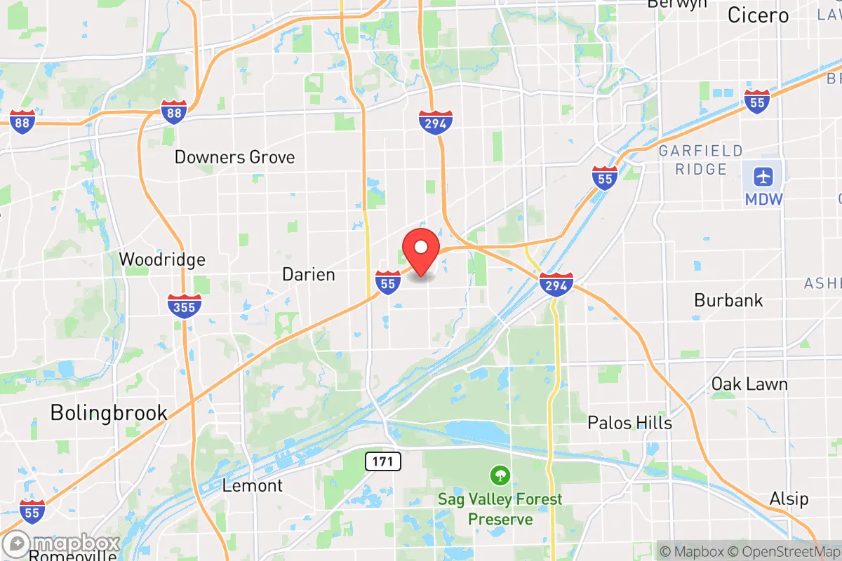 Map centered at 41.7486, -87.9189