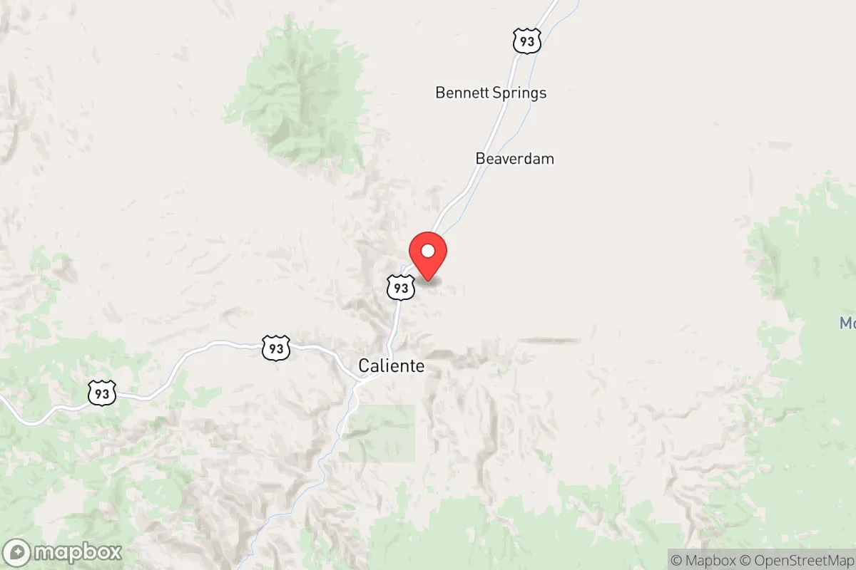 Map centered at 37.6458, -114.4929