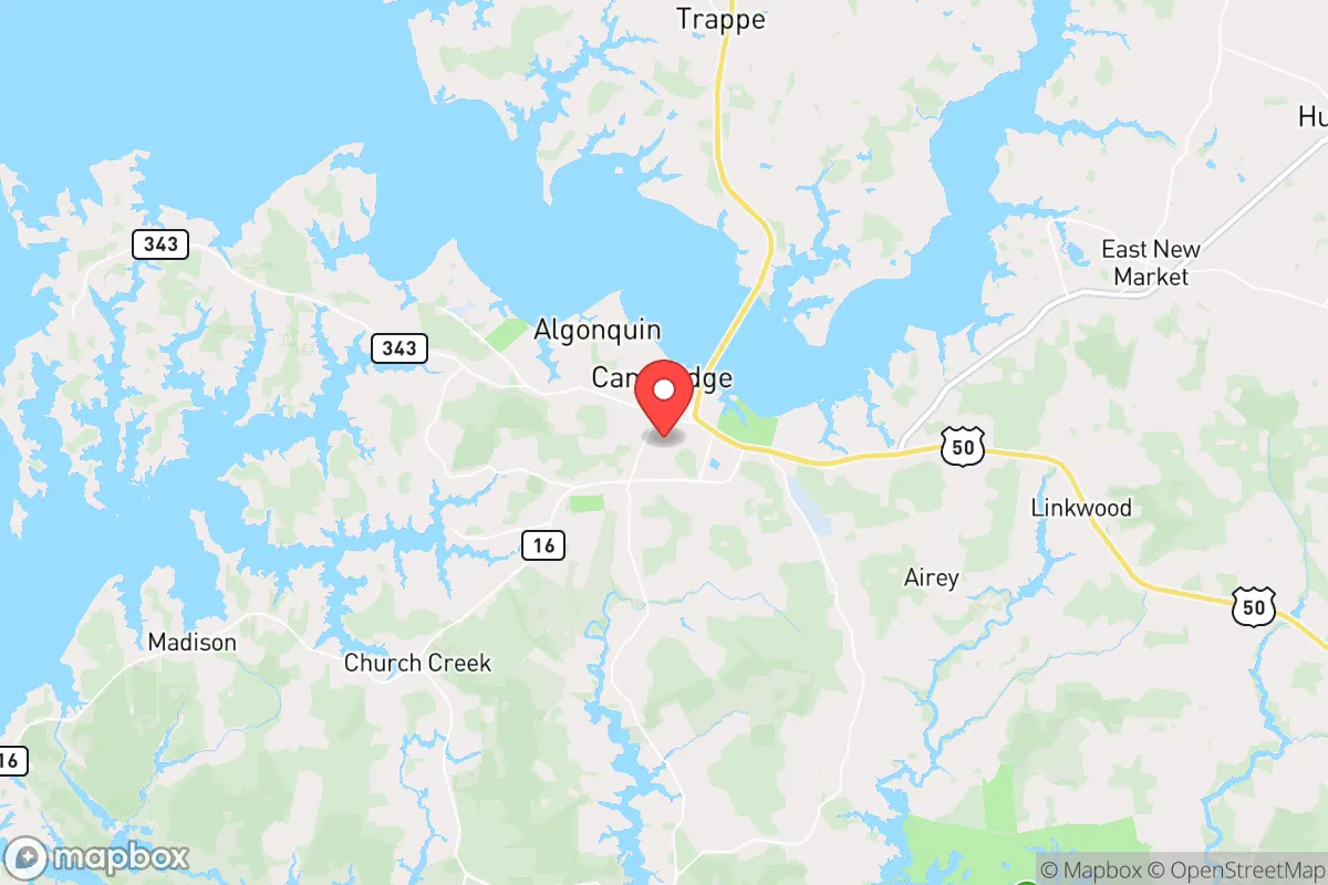 Map centered at 38.5557, -76.0756
