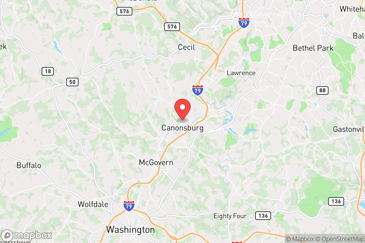 Map centered at 40.2642, -80.1868