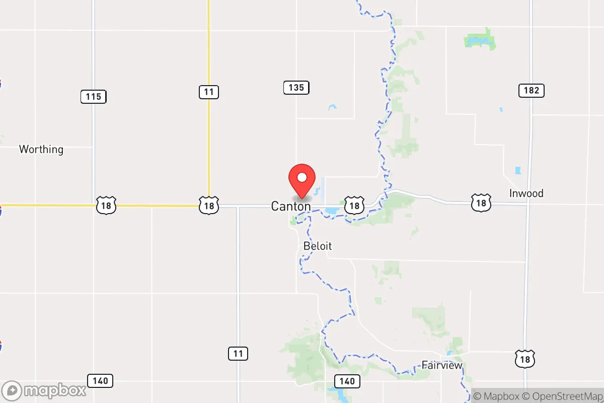 Map centered at 43.3033, -96.5851