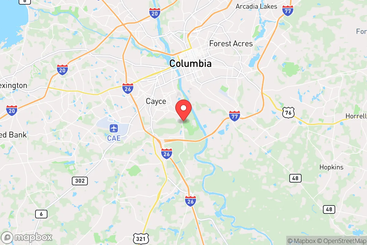 Map centered at 33.9458, -81.0430