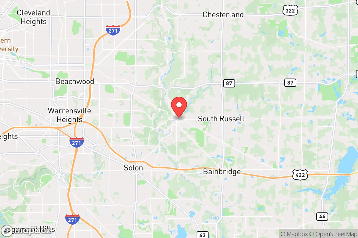 Map centered at 41.4319, -81.3887