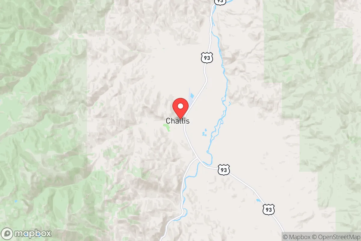 Map centered at 44.5055, -114.2280