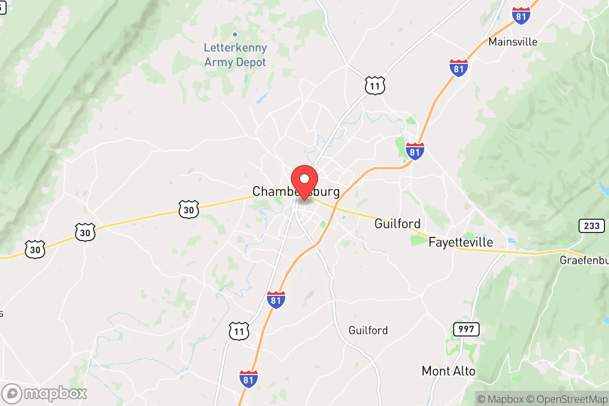 Map centered at 39.9315, -77.6556