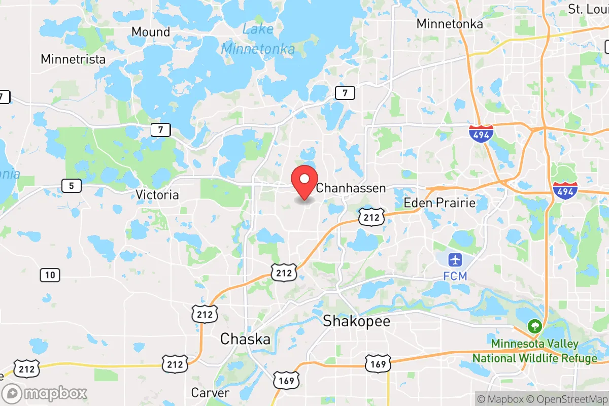Map centered at 44.8546, -93.5621