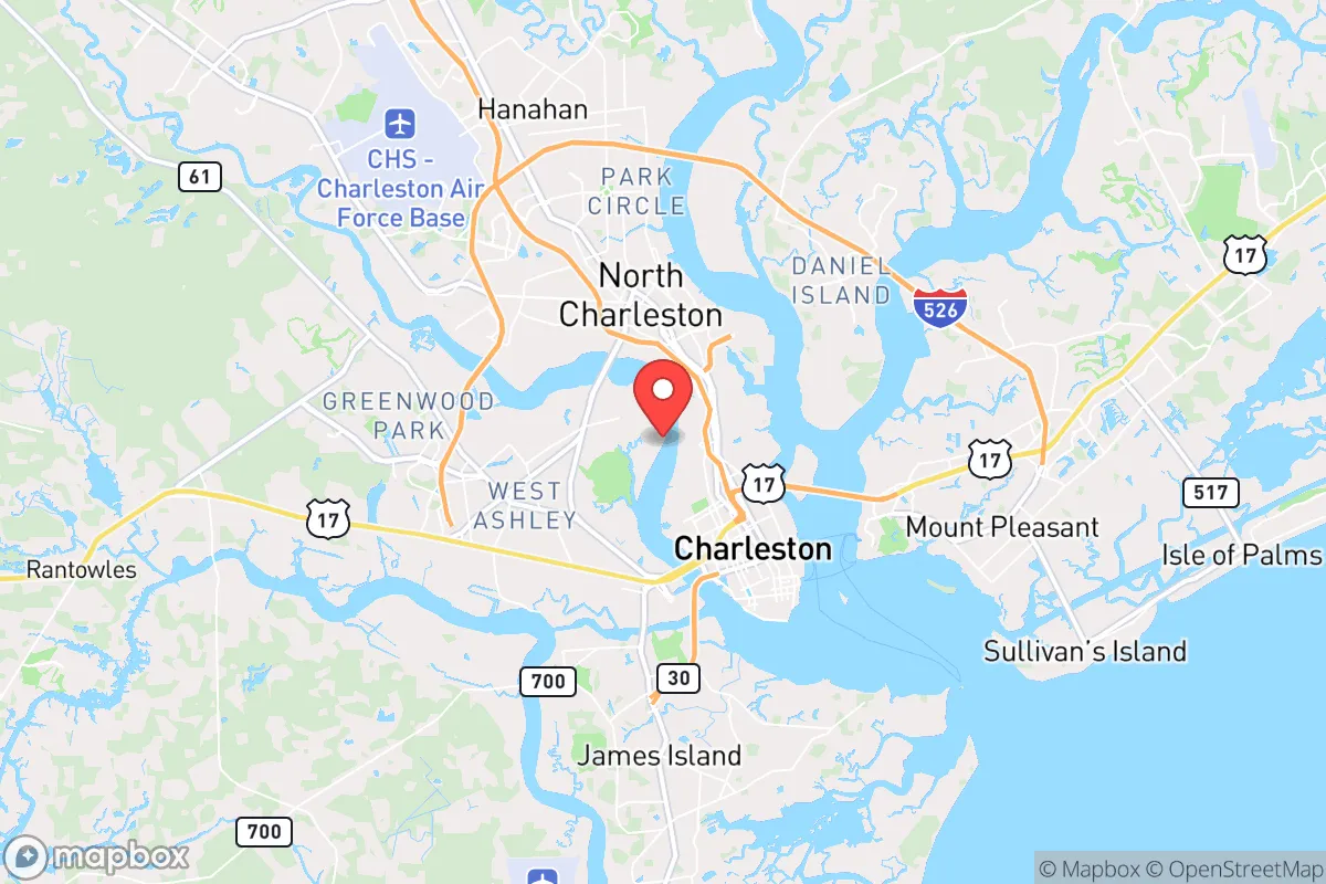 Map centered at 32.8162, -79.9678