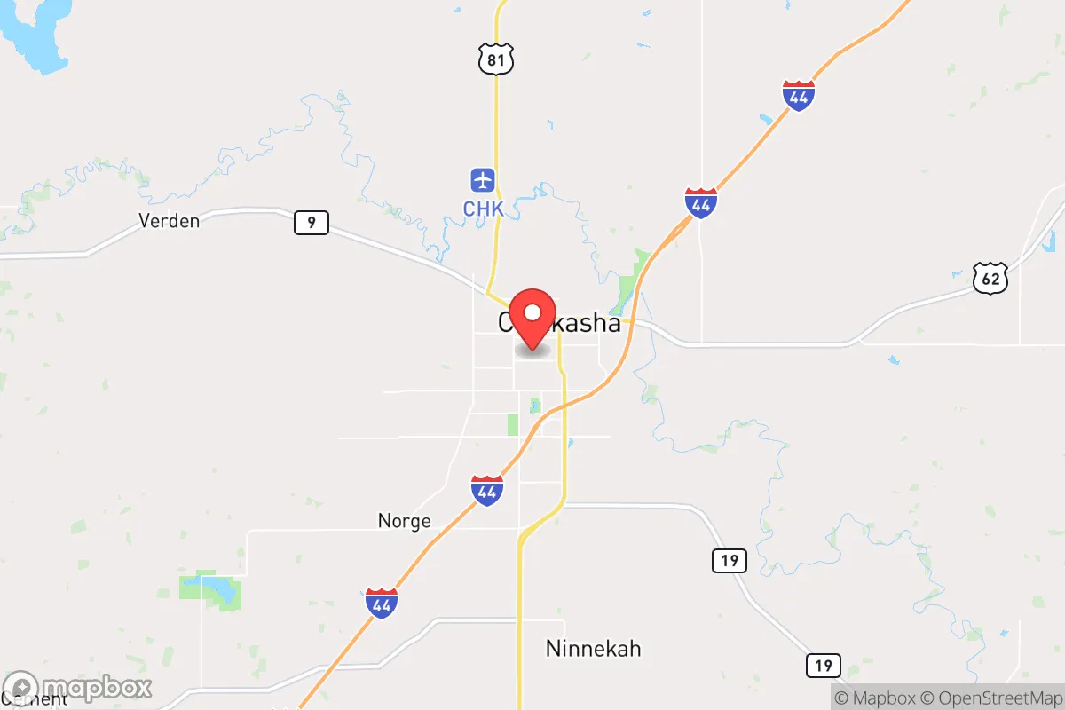Map centered at 35.0409, -97.9474