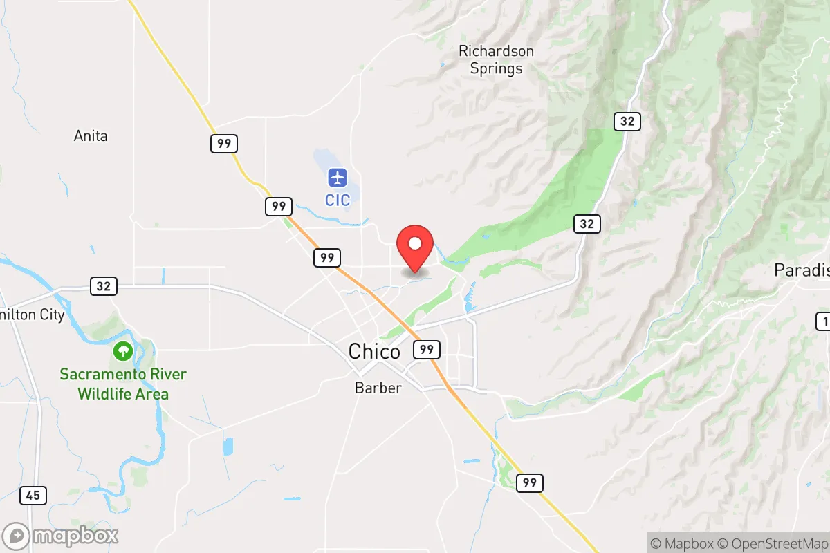 Map centered at 39.7571, -121.8172