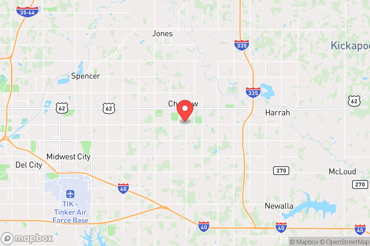 Map centered at 35.4801, -97.2667