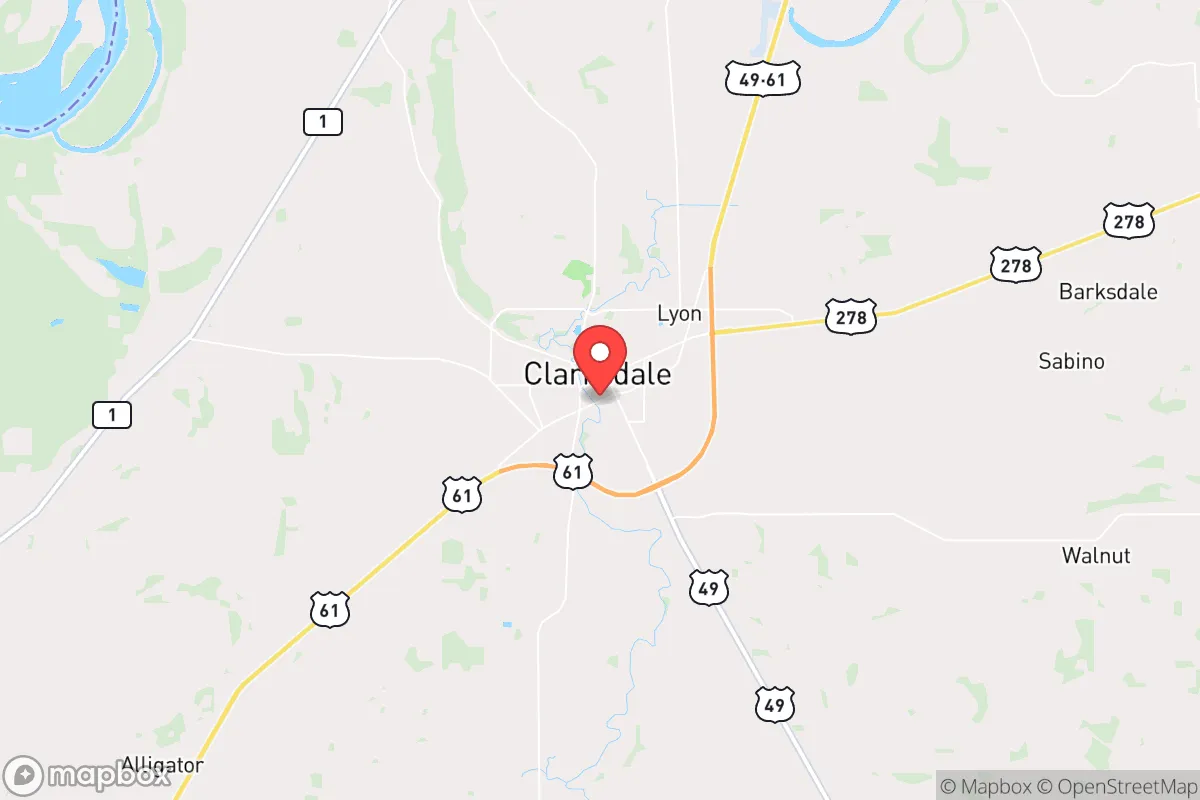 Map centered at 34.1932, -90.5692