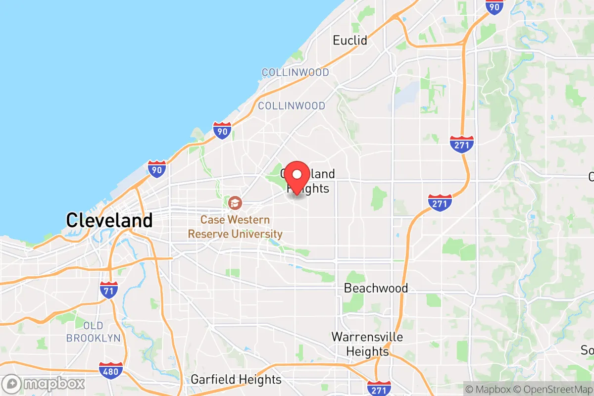 Map centered at 41.5112, -81.5636
