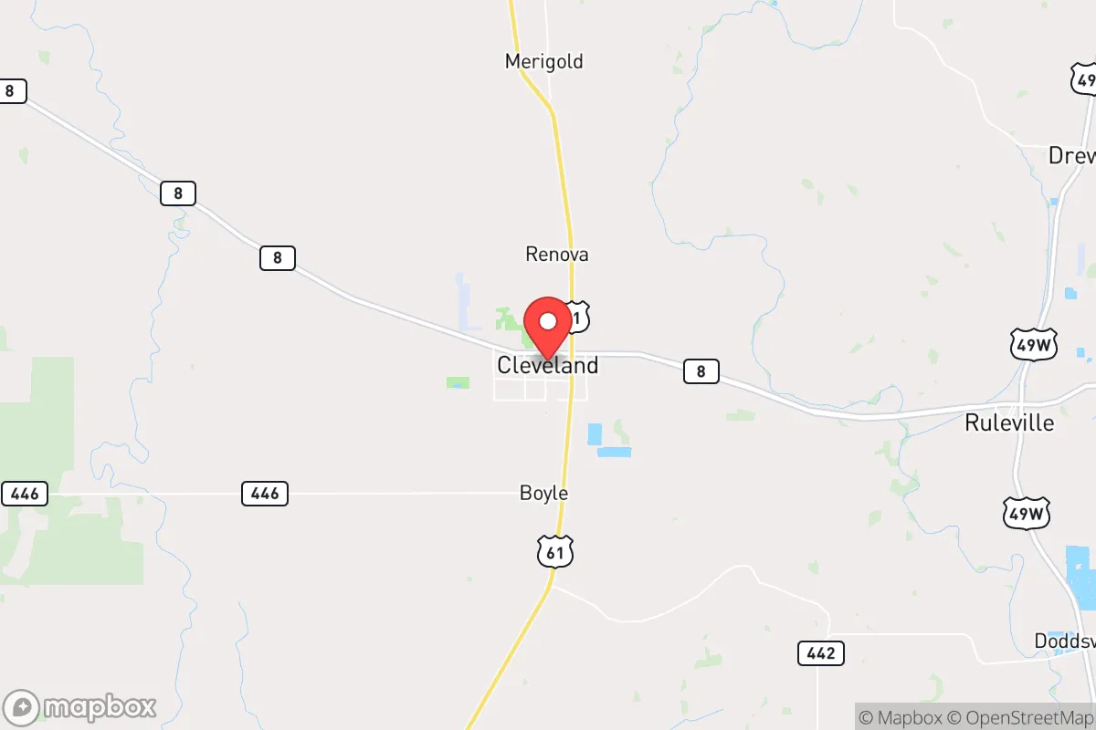 Map centered at 33.7440, -90.7285