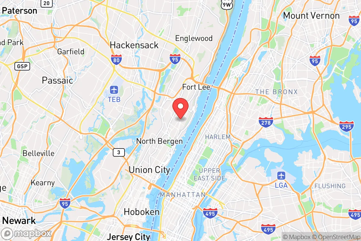 Map centered at 40.8221, -73.9879