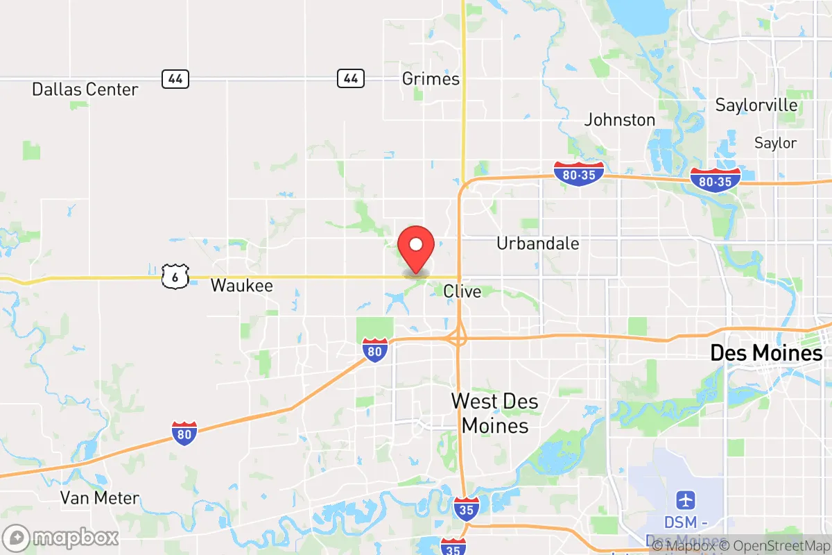 Map centered at 41.6148, -93.7983