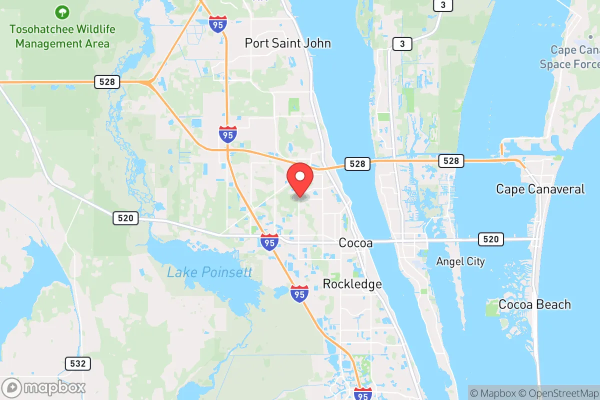 Map centered at 28.3815, -80.7707