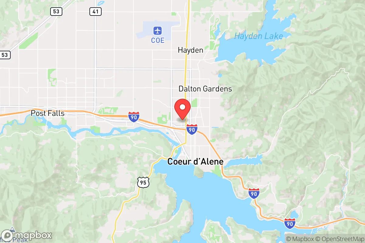 Map centered at 47.7047, -116.7956
