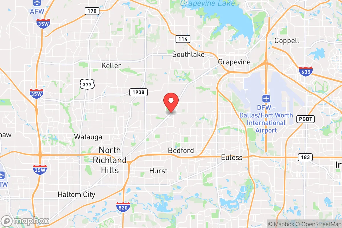 Map centered at 32.8914, -97.1487