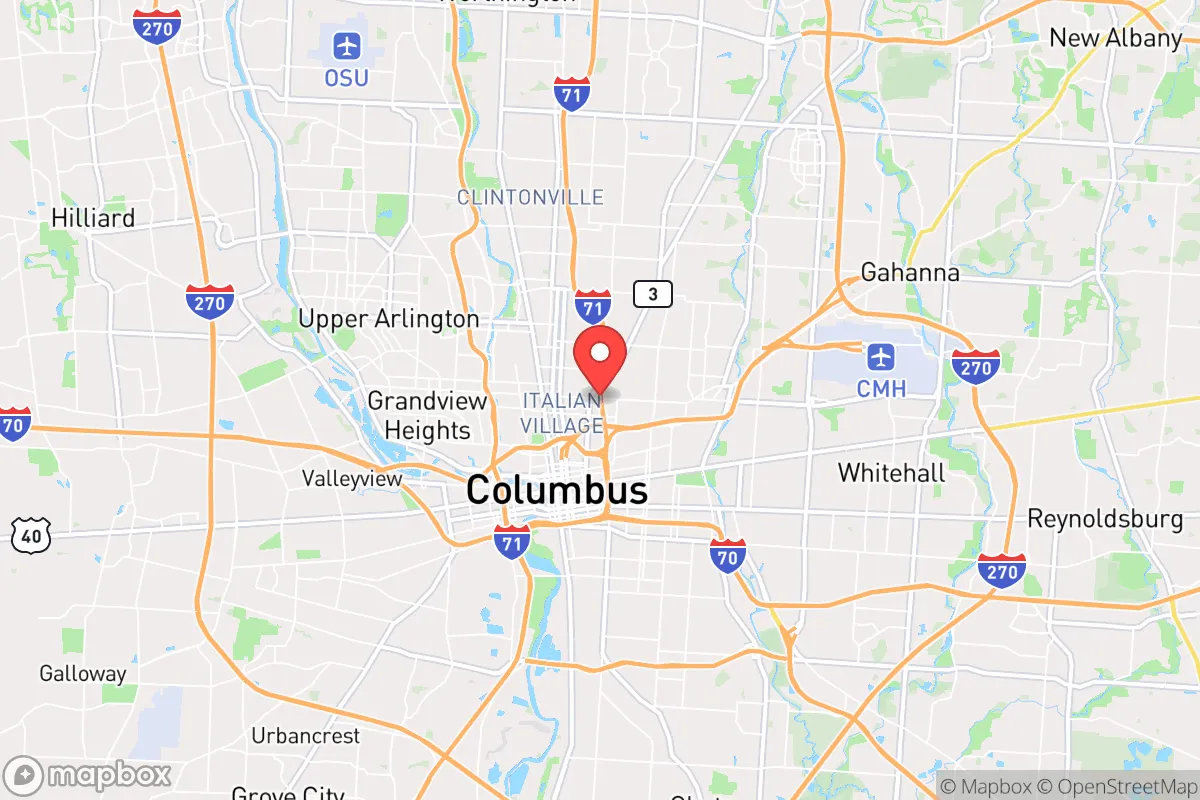 Map centered at 39.9859, -82.9856