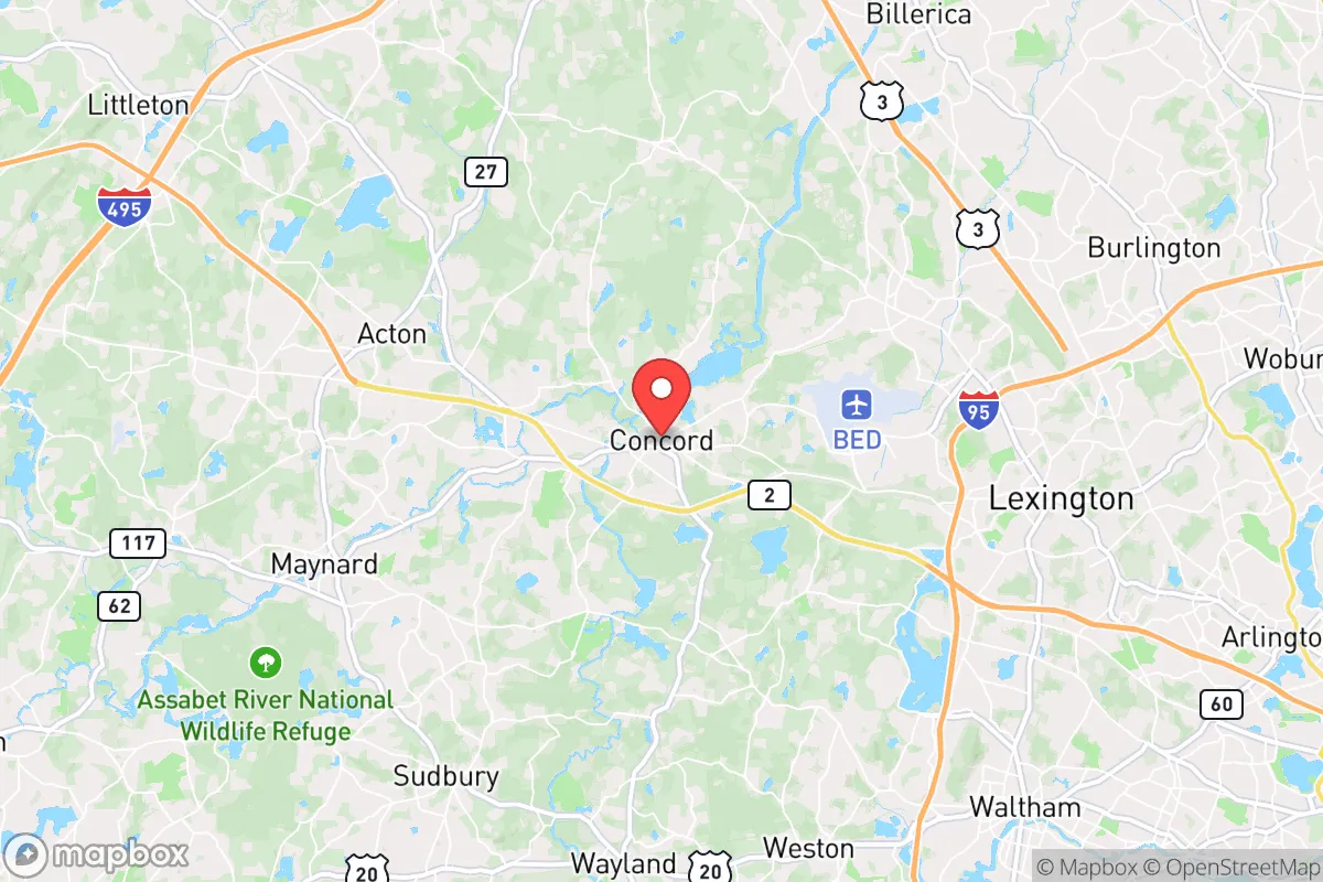 Map centered at 42.4604, -71.3489