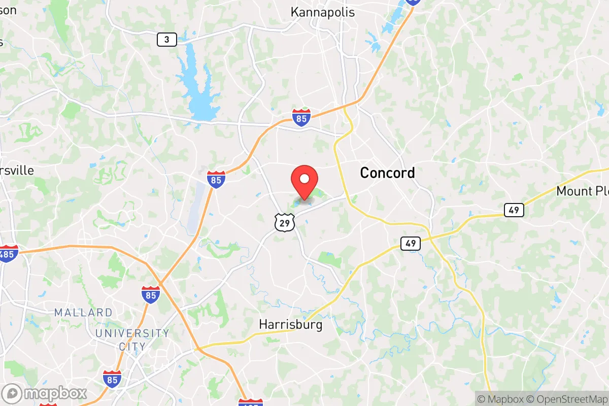 Map centered at 35.3928, -80.6362