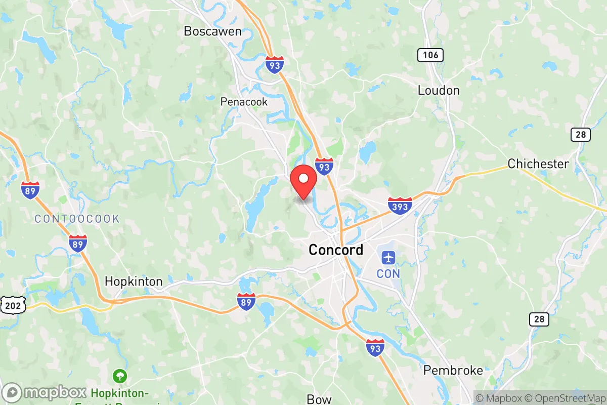 Map centered at 43.2305, -71.5595