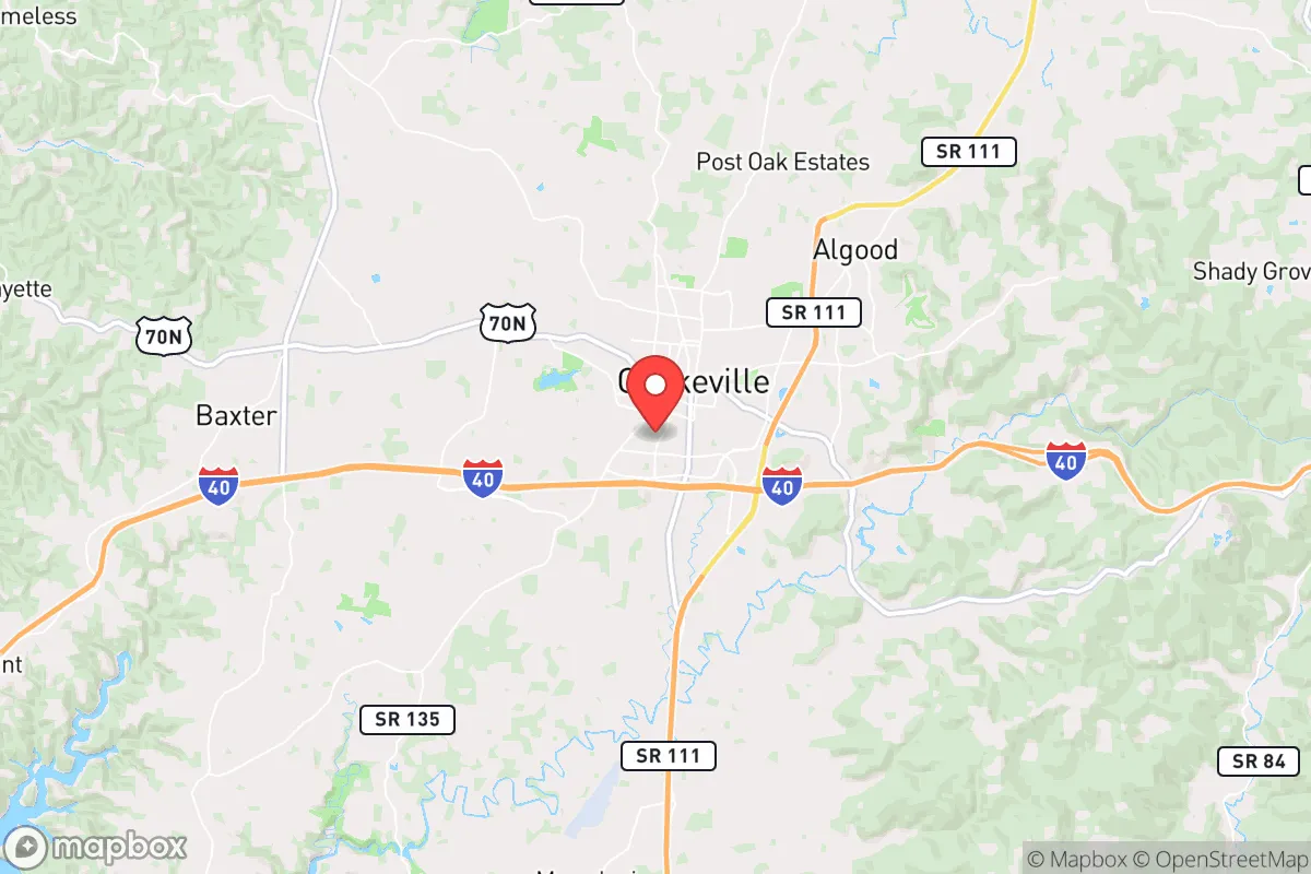 Map centered at 36.1483, -85.5116