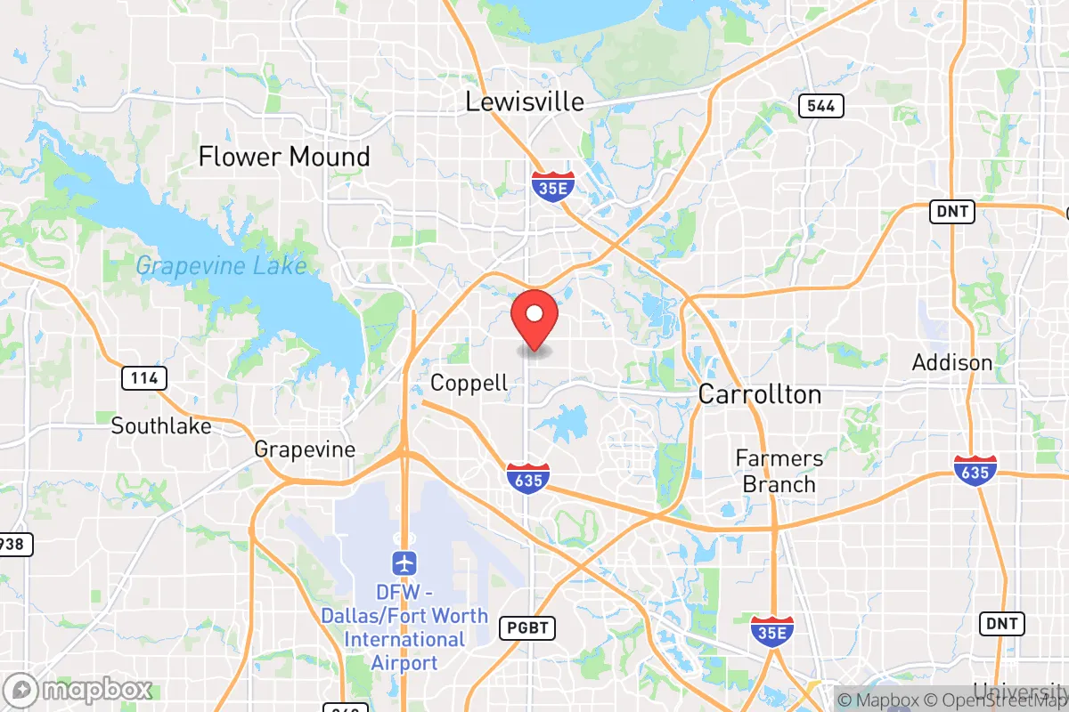 Map centered at 32.9638, -96.9903