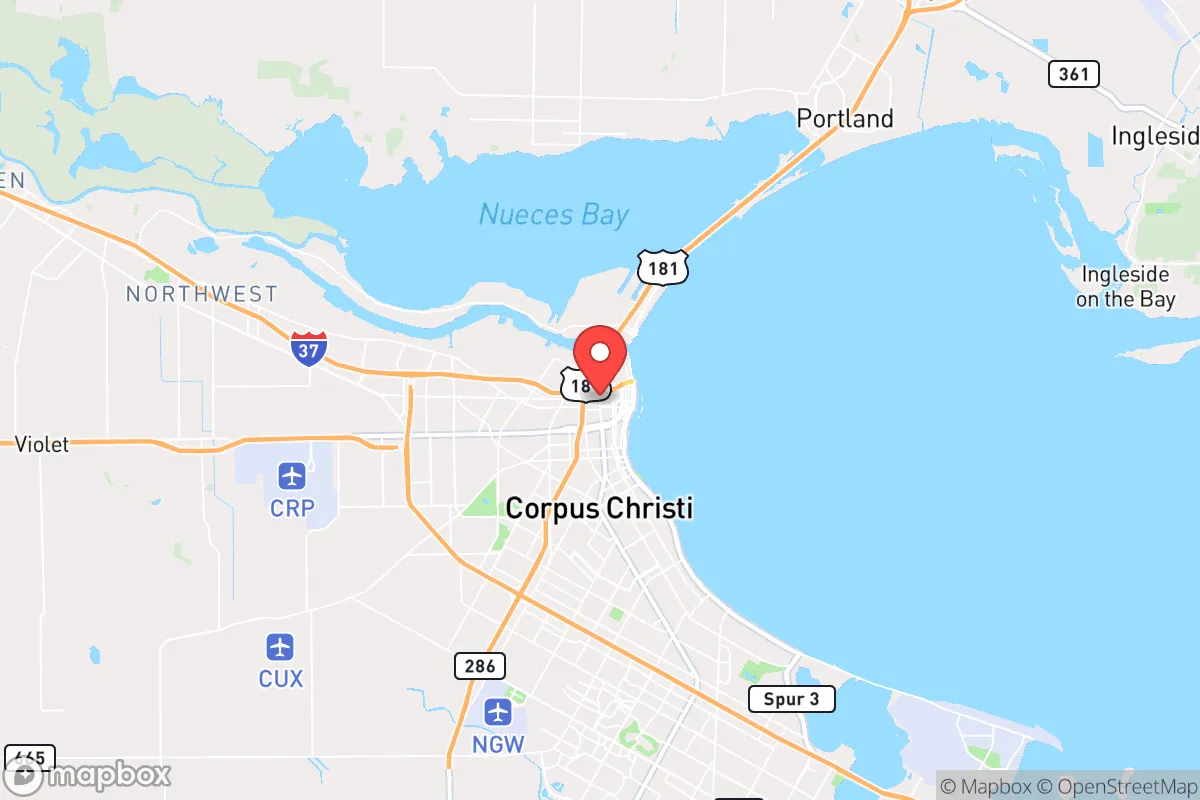 Map centered at 27.7336, -97.2831