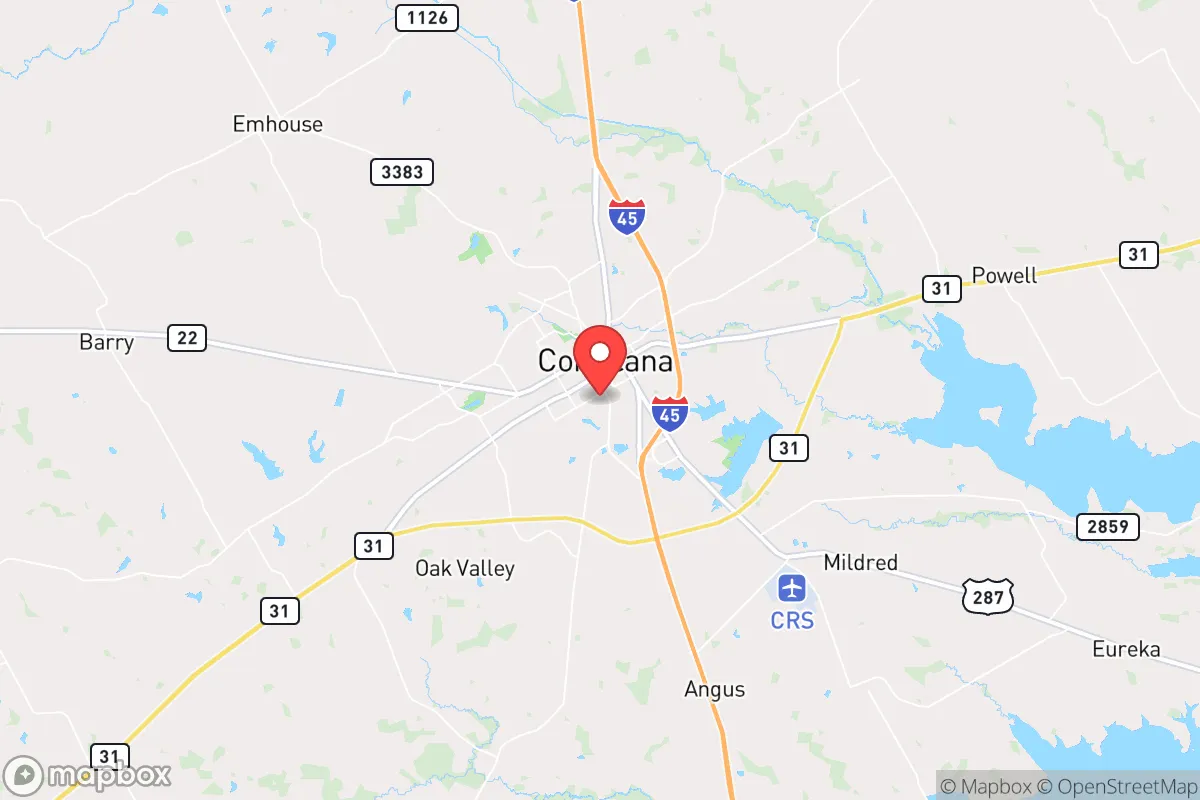 Map centered at 32.0824, -96.4665