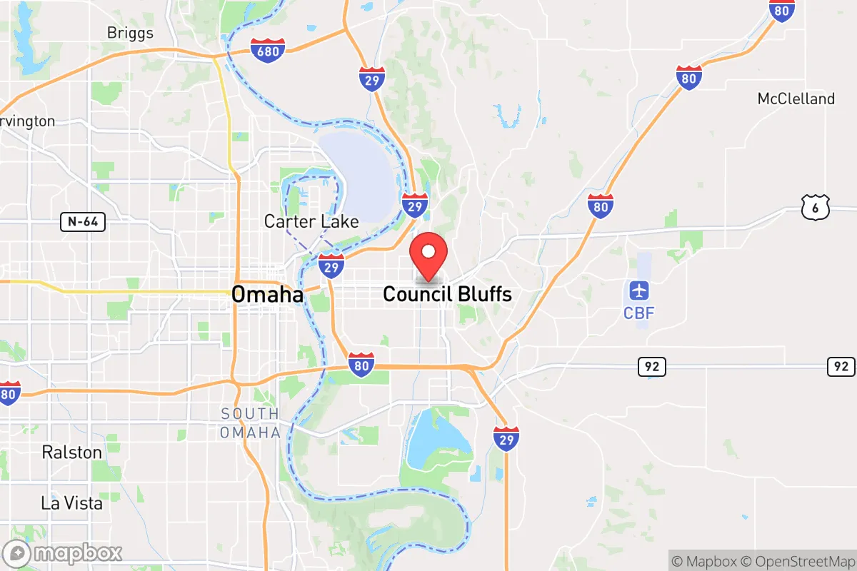 Map centered at 41.2368, -95.8519