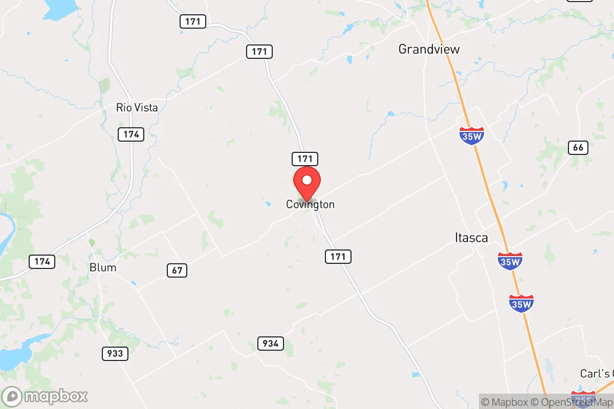 Map centered at 32.1784, -97.2603