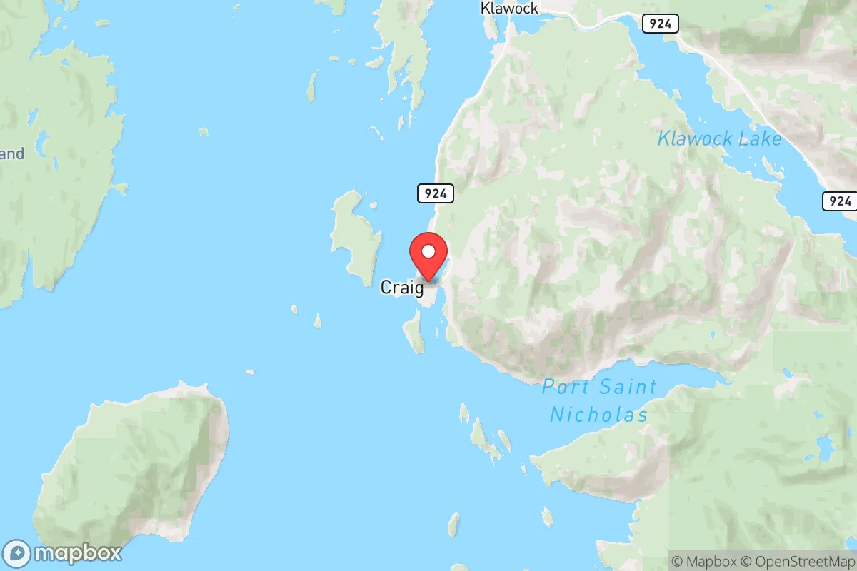 Map centered at 55.4873, -133.1214