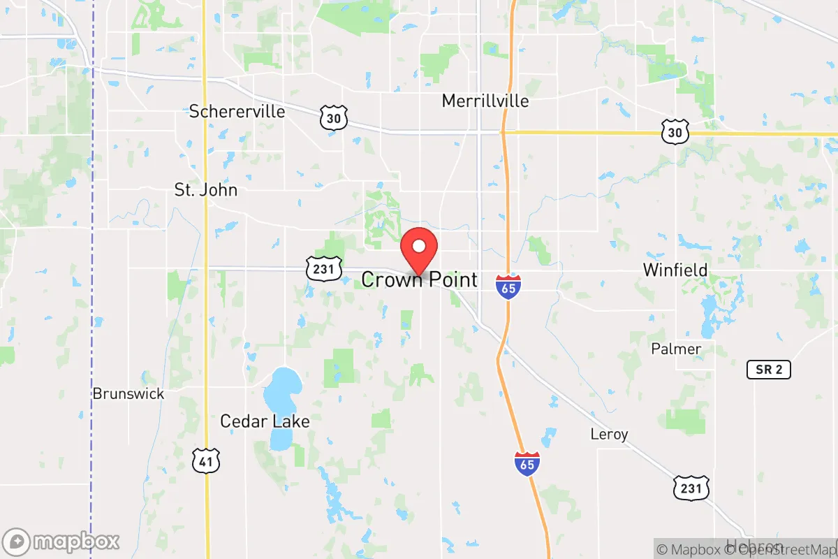 Map centered at 41.4124, -87.3471