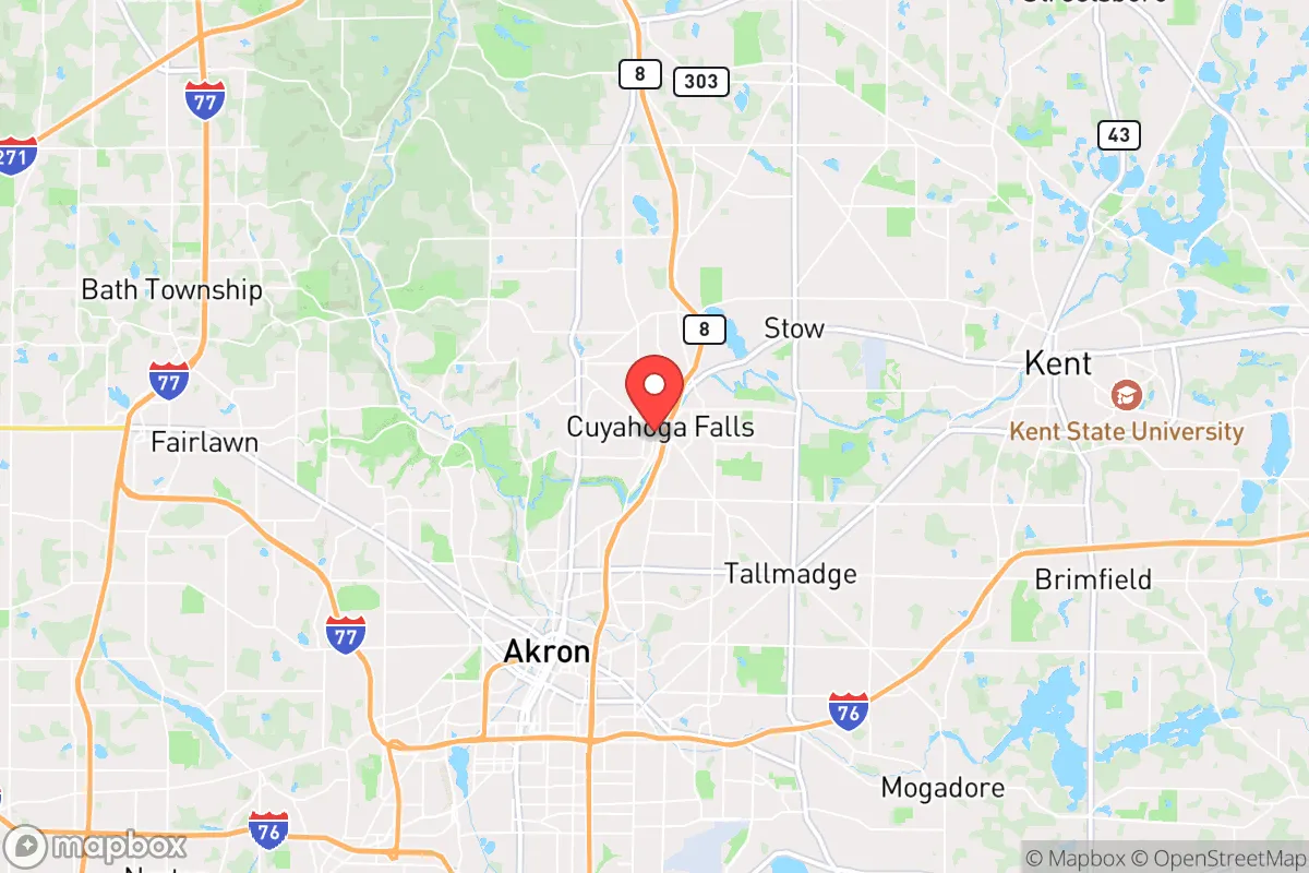 Map centered at 41.1641, -81.5207