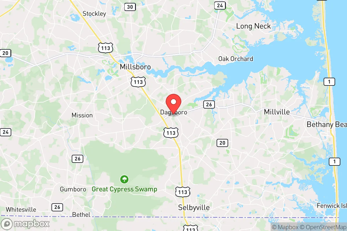 Map centered at 38.5462, -75.2458