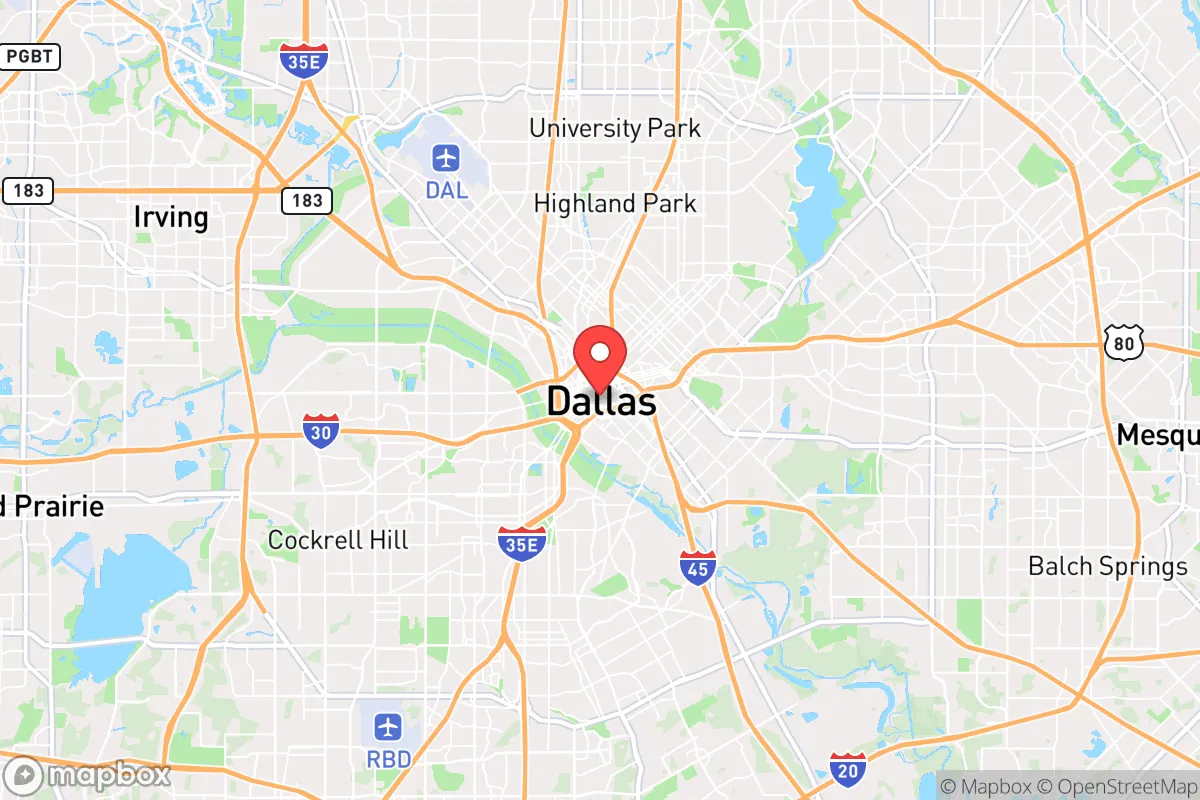 Map centered at 32.7936, -96.7667