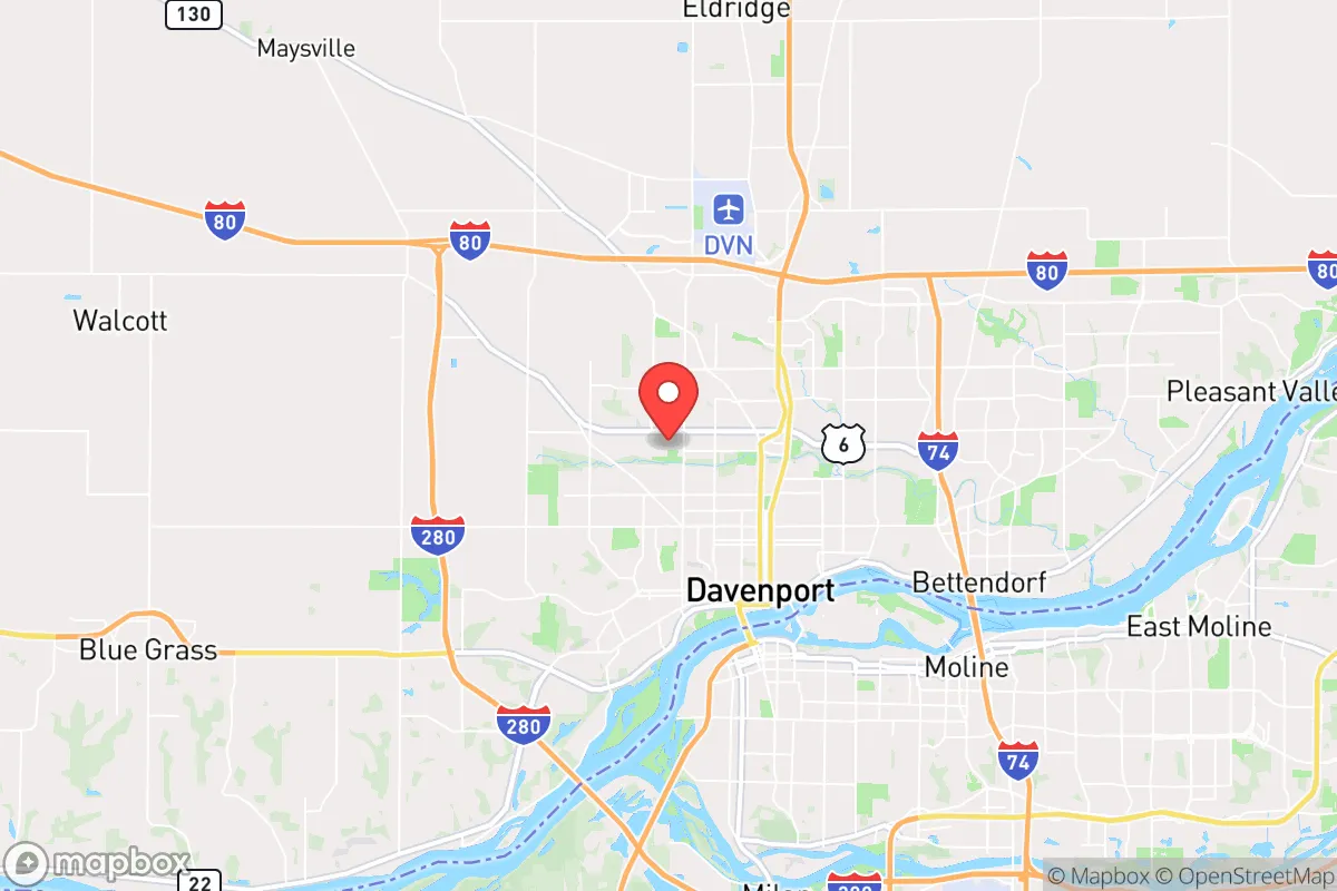 Map centered at 41.5569, -90.6054
