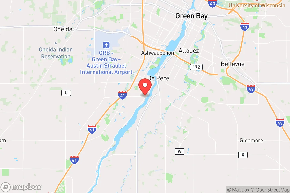 Map centered at 44.4308, -88.0786