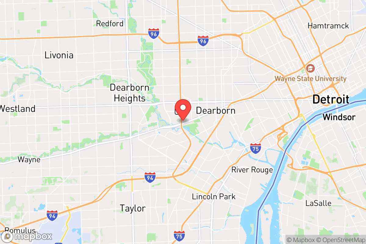 Map centered at 42.3127, -83.2129