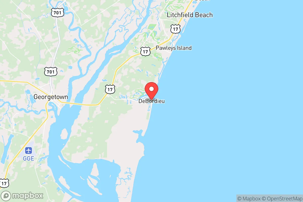 Map centered at 33.3691, -79.1517
