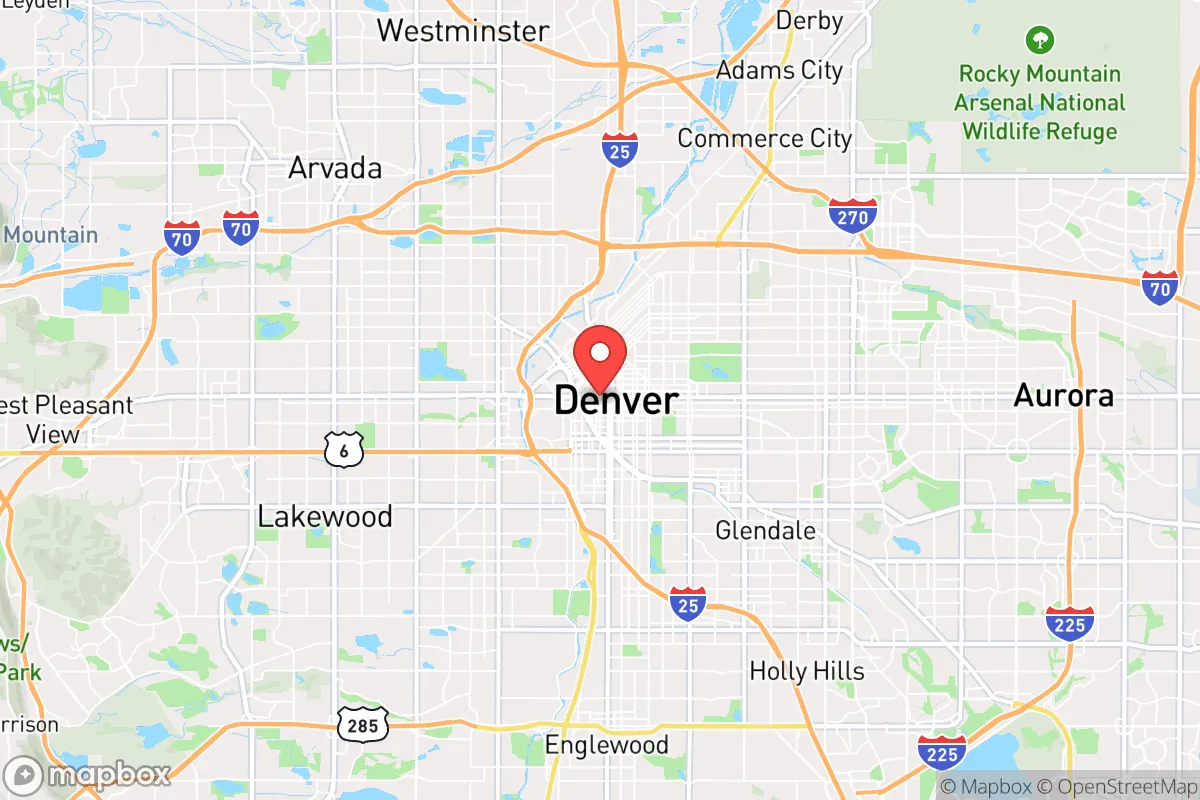 Map centered at 39.7620, -104.8760