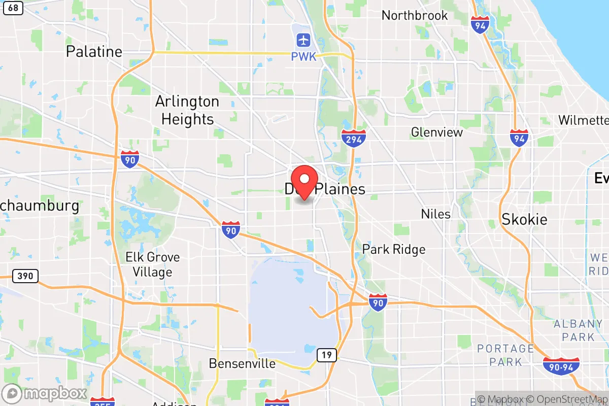 Map centered at 42.0345, -87.9009