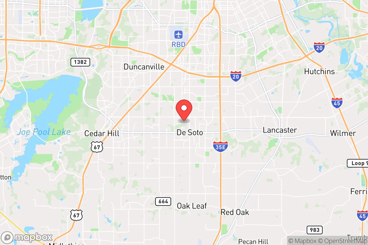Map centered at 32.5992, -96.8633