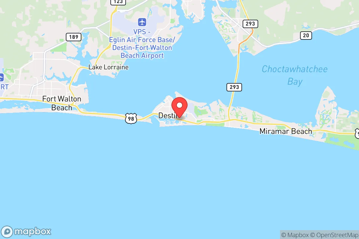 Map centered at 30.3946, -86.4682