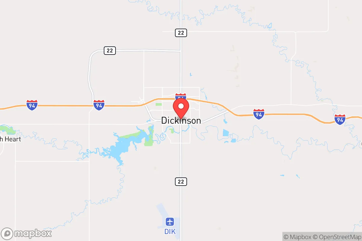 Map centered at 46.8905, -102.7926